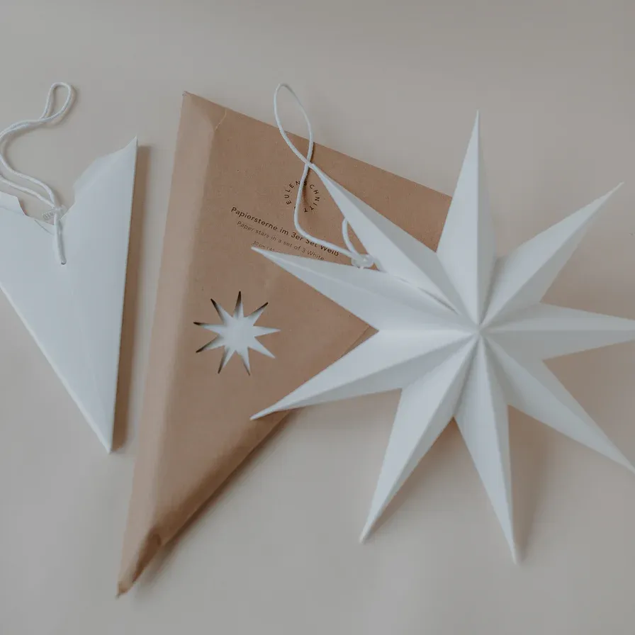 Papiersterne 3er Set