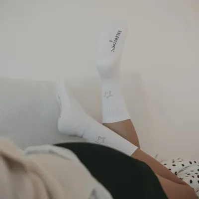 Socken weiß Stern