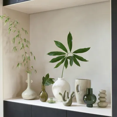 Vase recyceltes Glas schrullig A