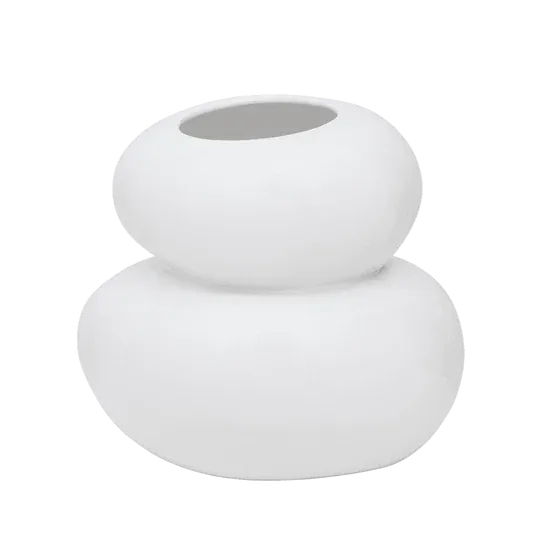 Vase Pebbles White