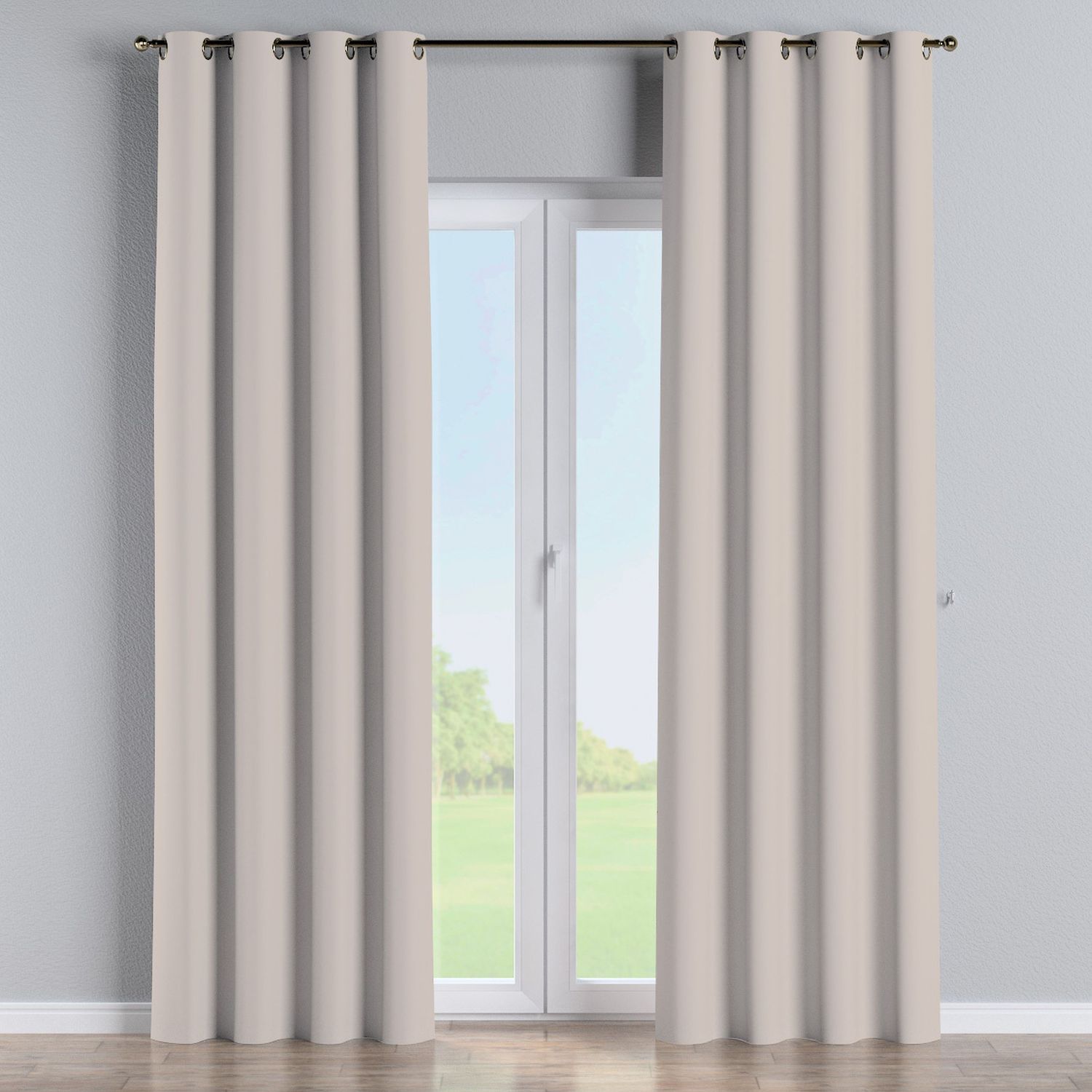 Selsey Dichter Dimaut-Vorhang an den Ringen beige