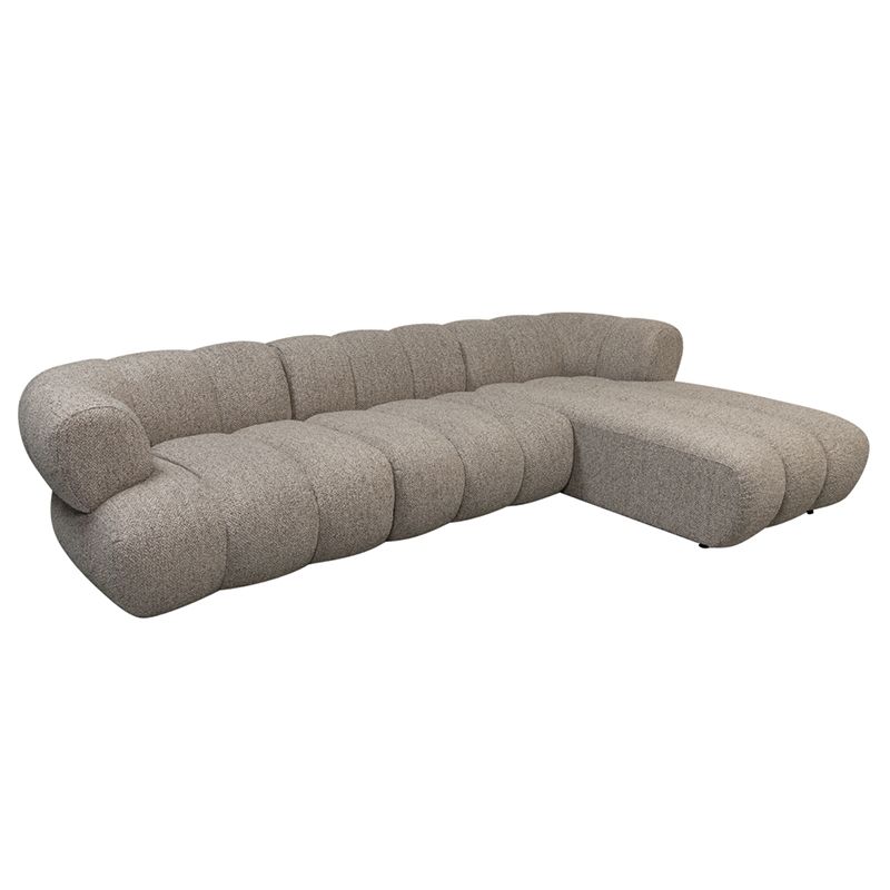 New York 4 Sitzer Right Lounge Sofa Sand Bouclé