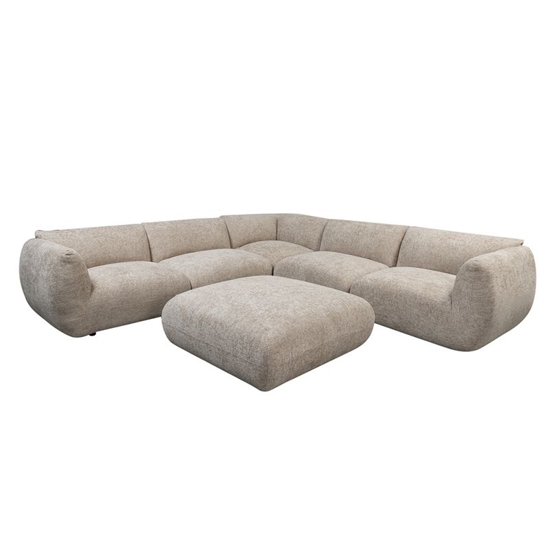 Amsterdam 6 Sitzer Ecksofa Mit Ottoman Latte