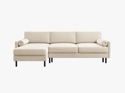 Scott 4+-Sitzer Ecksofa (Samt (Bluvel))