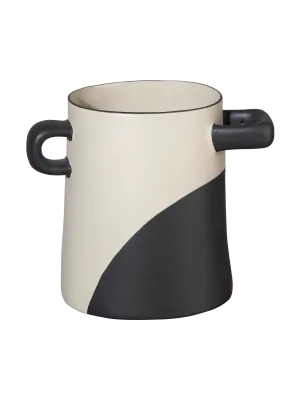 Vase rayu schwarz getunkt 15,5 cm