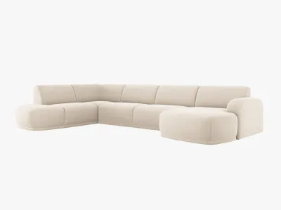 Erin 6-Sitzer Panorama-Sofa (Samt (Cloud))
