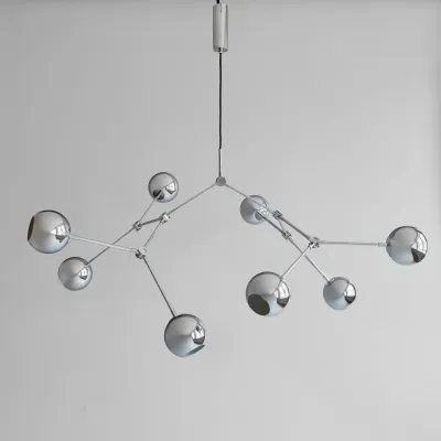Tropfen-Kronleuchter Globe - Chrome