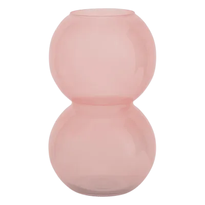 Vase aus recyceltem Glas, Glühbirne mit der Marke Aprikose