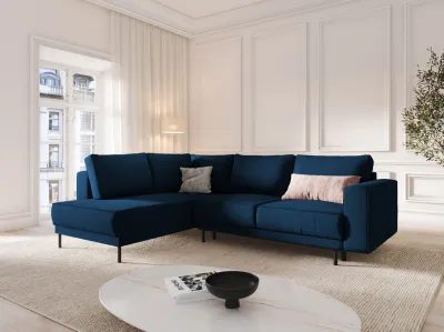 Caro 4+-Sitzer Ecksofa (Samt (Bluvel))