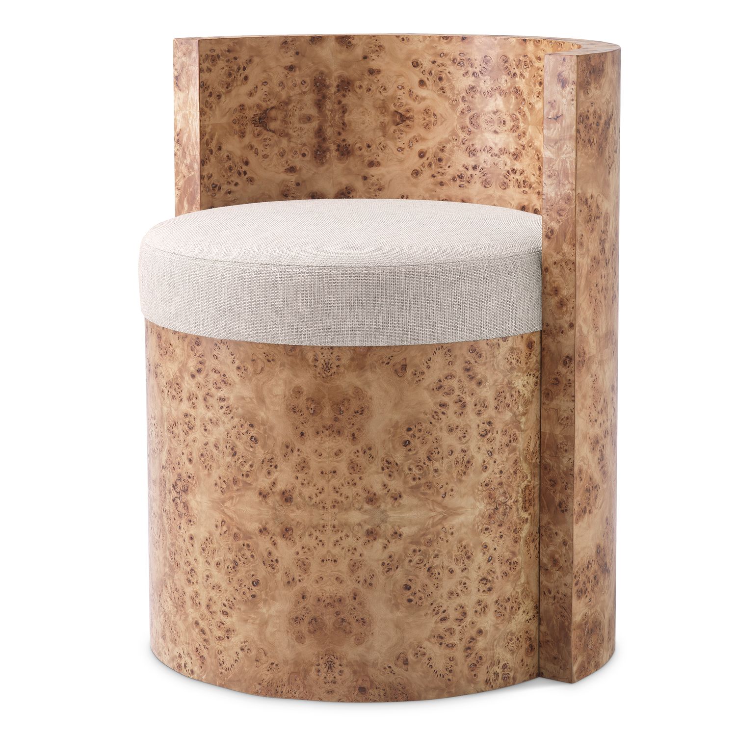 Chair Arcadia light brown mappa burl veneer