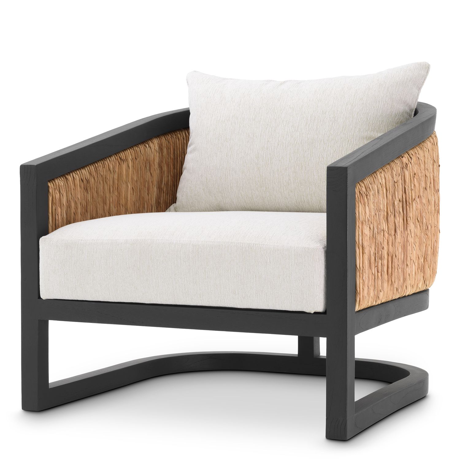 Chair Aruba classic black finish natural sea grass