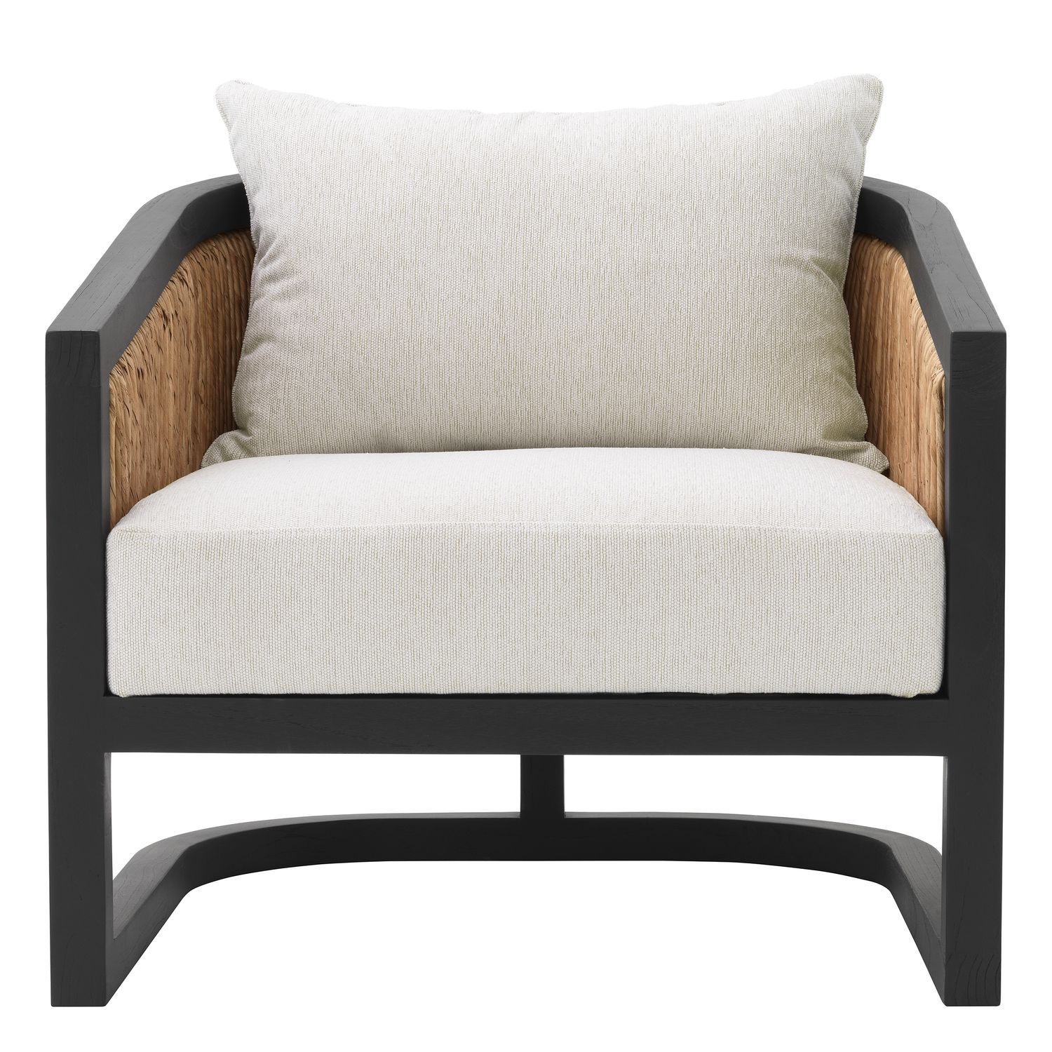 Chair Aruba classic black finish natural sea grass