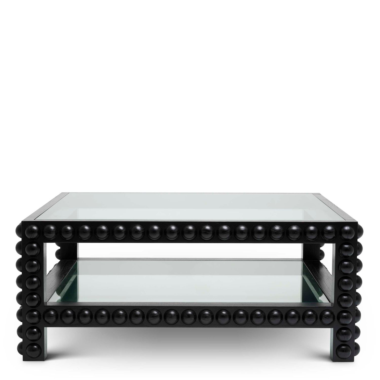Coffee Table Kenton classic black finish clear glass