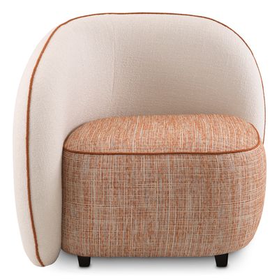 Chair San Marino Left sarra off-white tressa orange