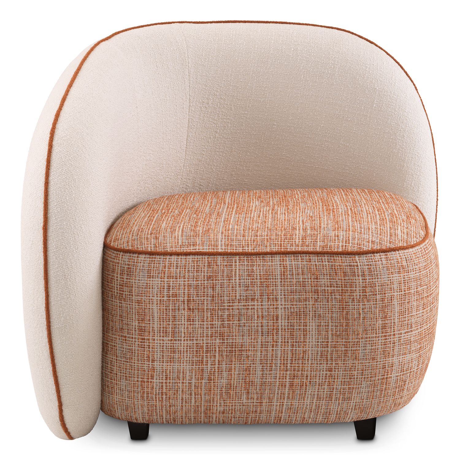 Chair San Marino Left sarra off-white tressa orange