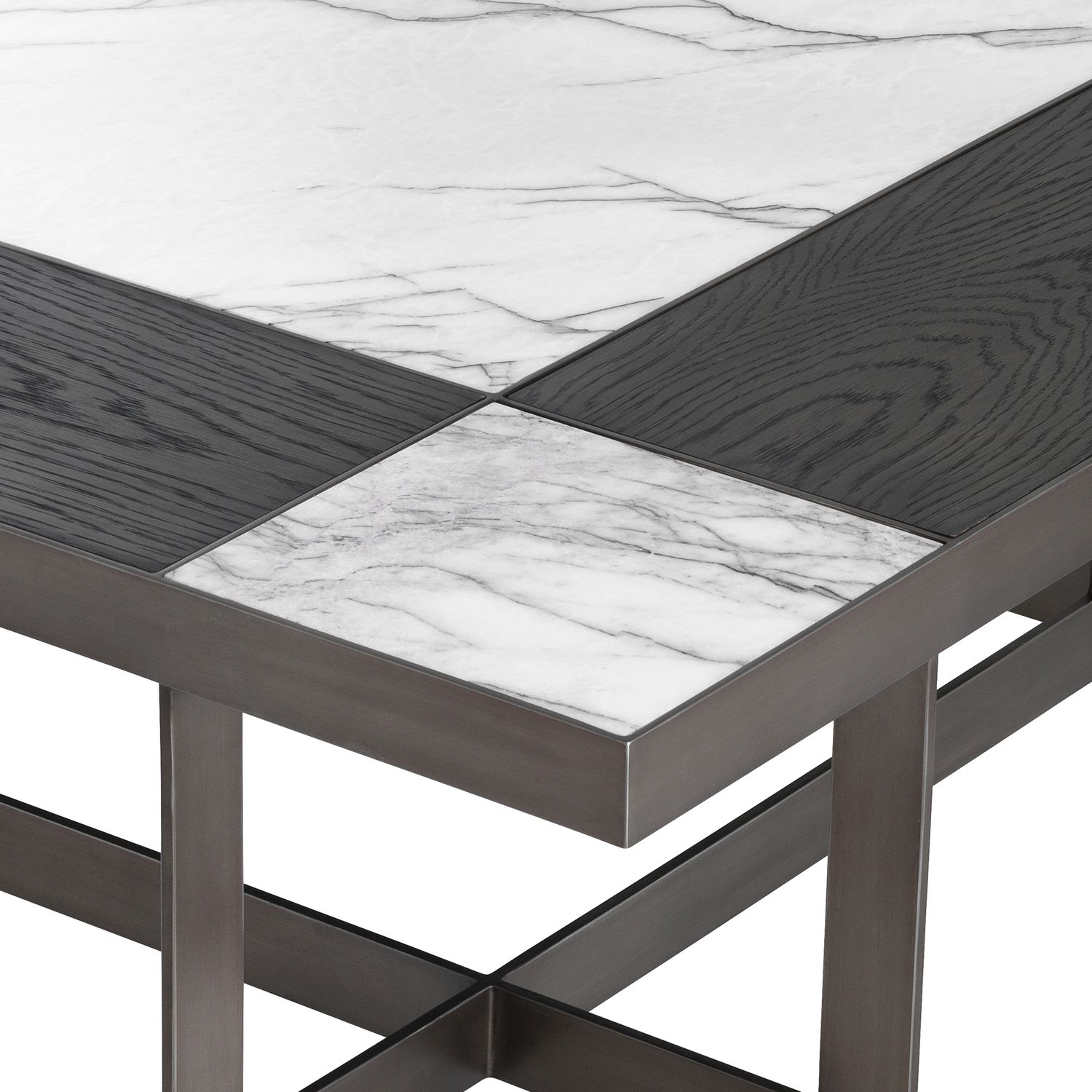 Coffee Table Hermoza mocha crown oak veneer bronze