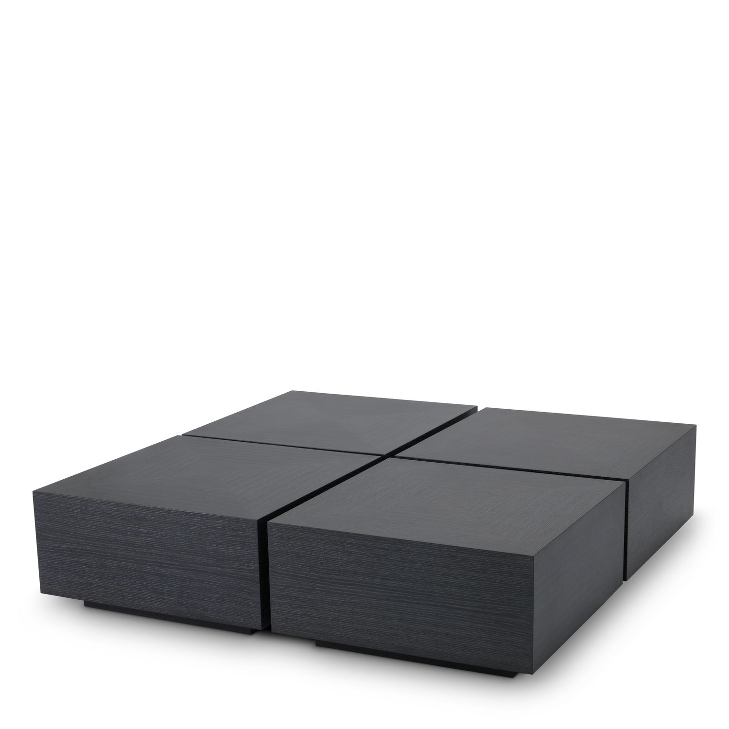 Coffee Table Puro set of 4 charcoal grey oak veneer