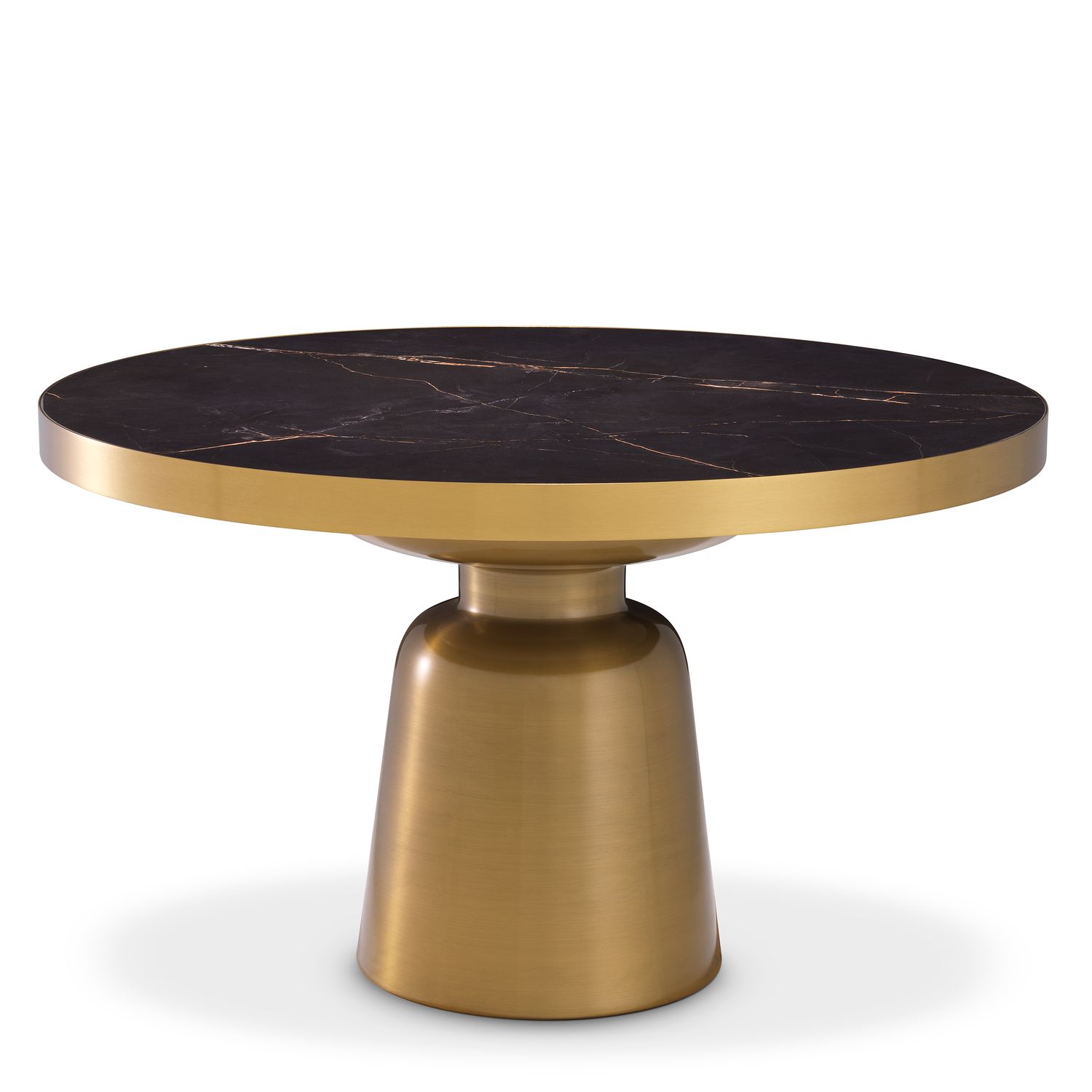 Coffee Table Soren brushed brass black top