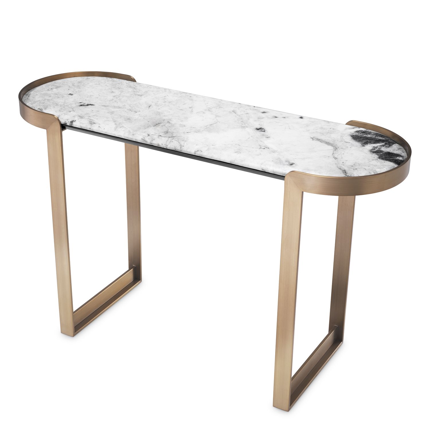 Console Table Fabio brushed brass finish