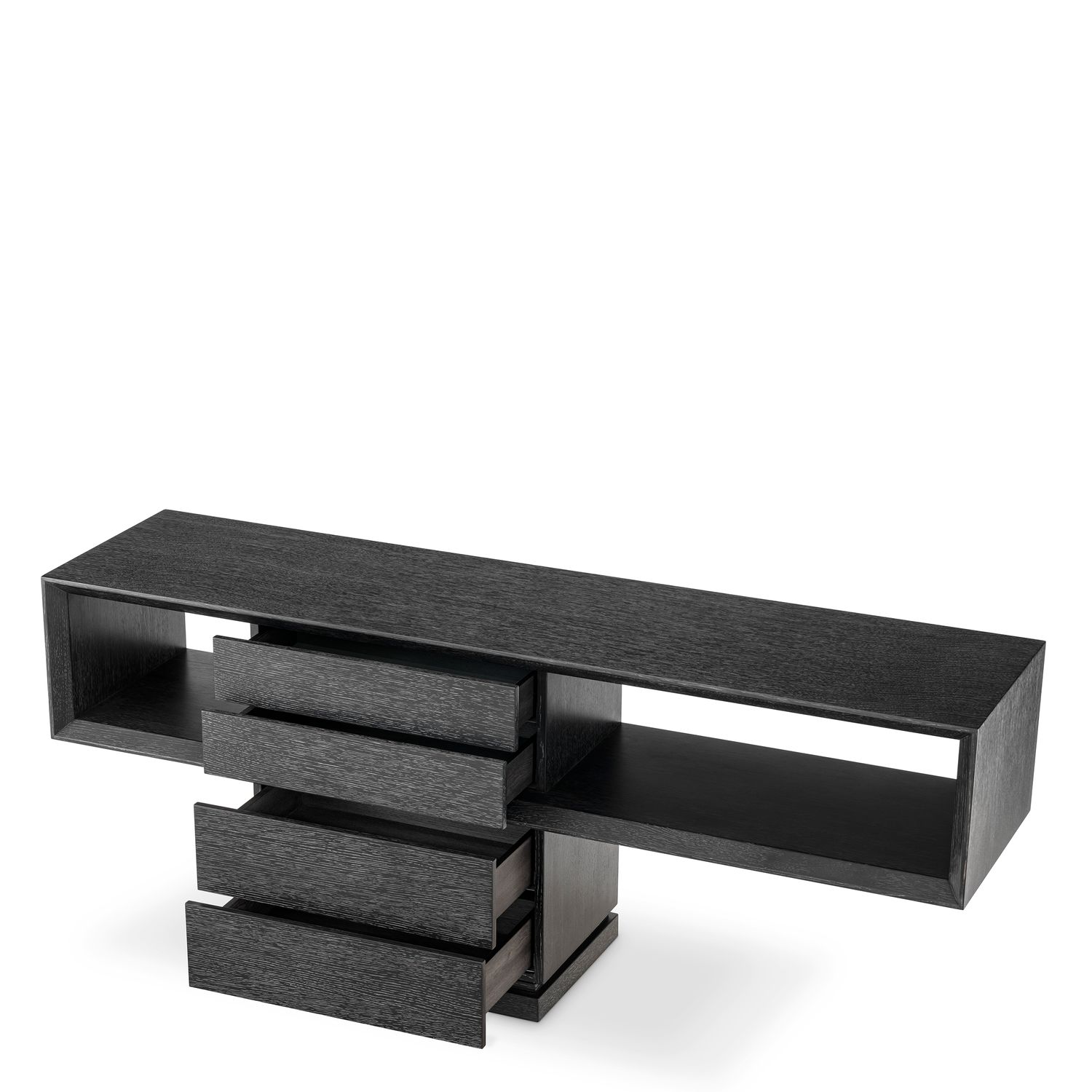 Console Table Mantua charcoal grey oak veneer