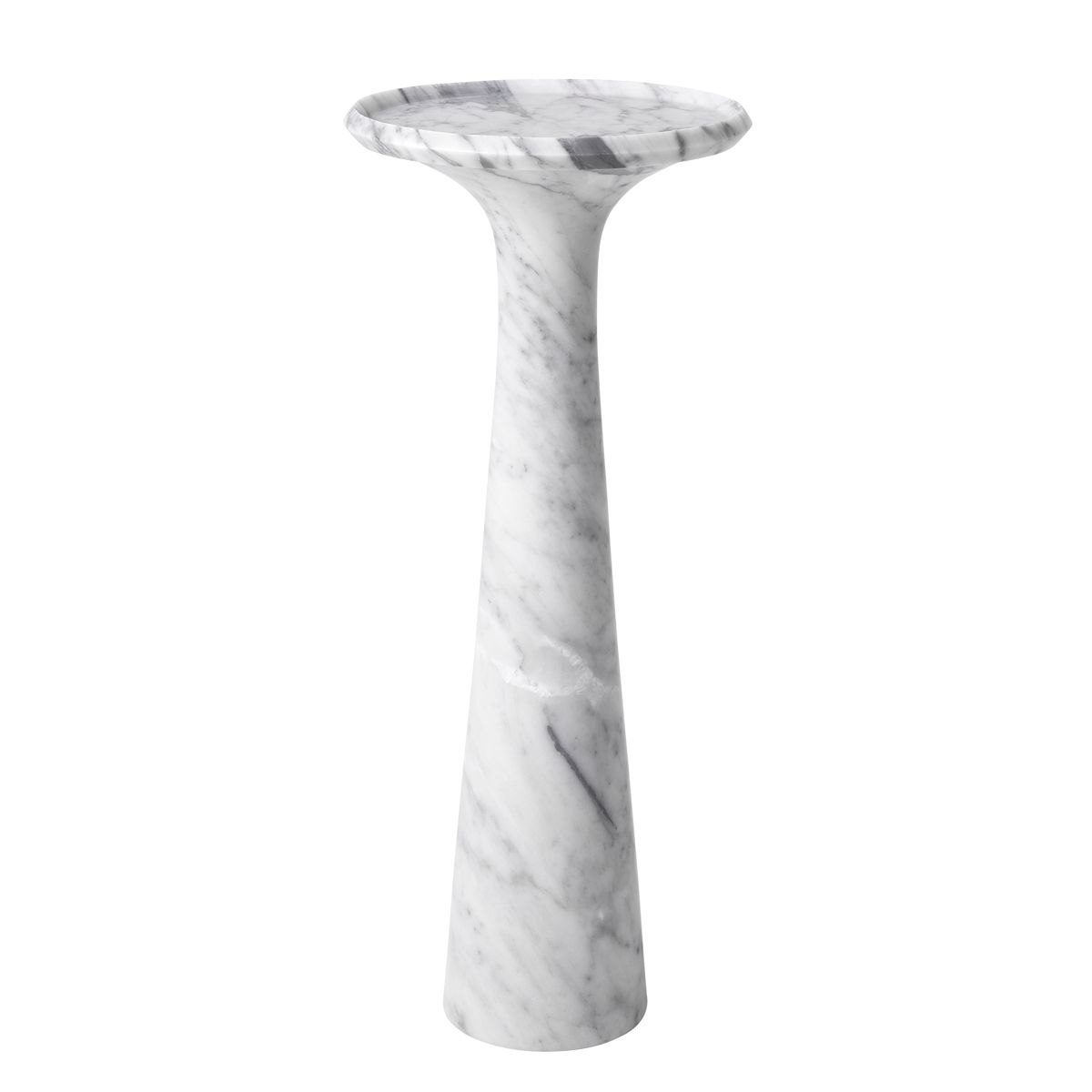 Side Table Pompano high white carrera marble