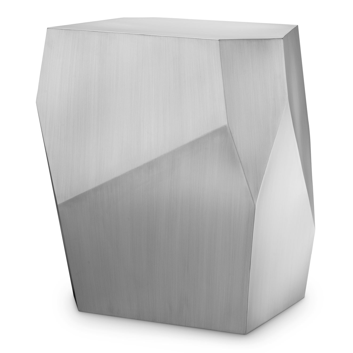 Side Table Ramiro brushed steel finish