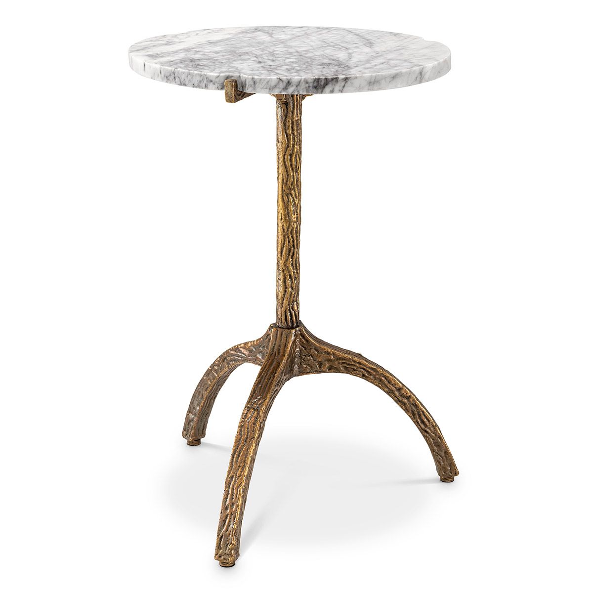 Side Table Cortina oval vintage brass finish