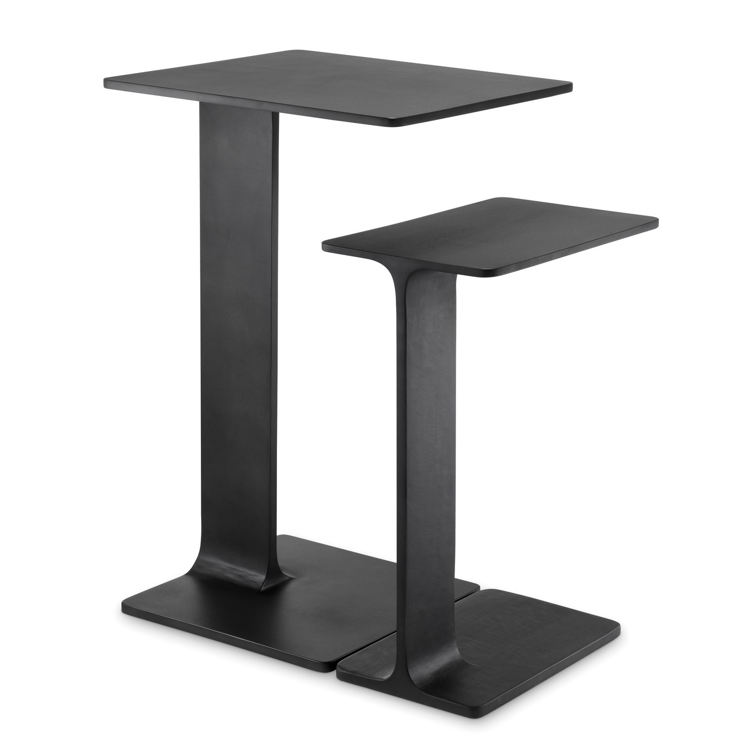 Side Table Smart black finish set of 2