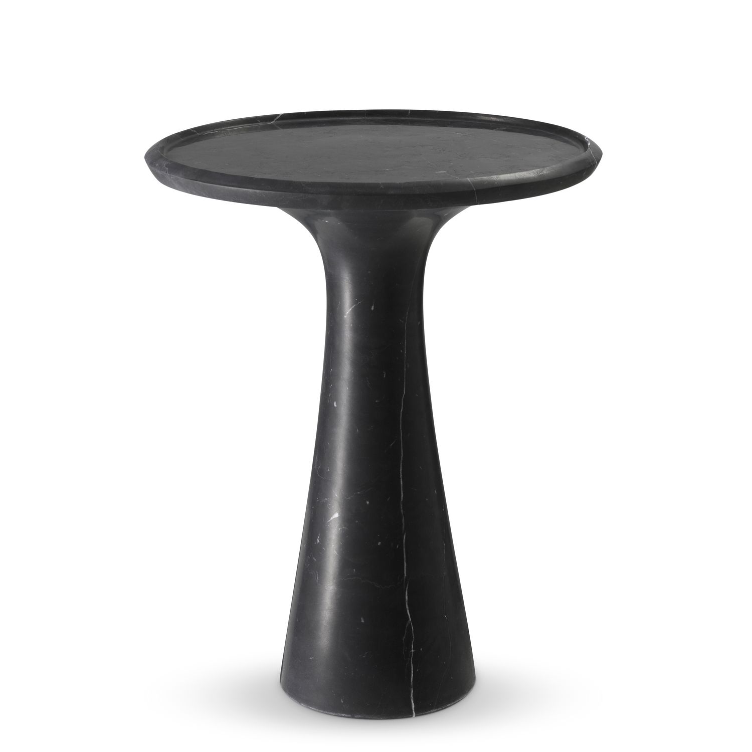 Side Table Pompano low honed black marble