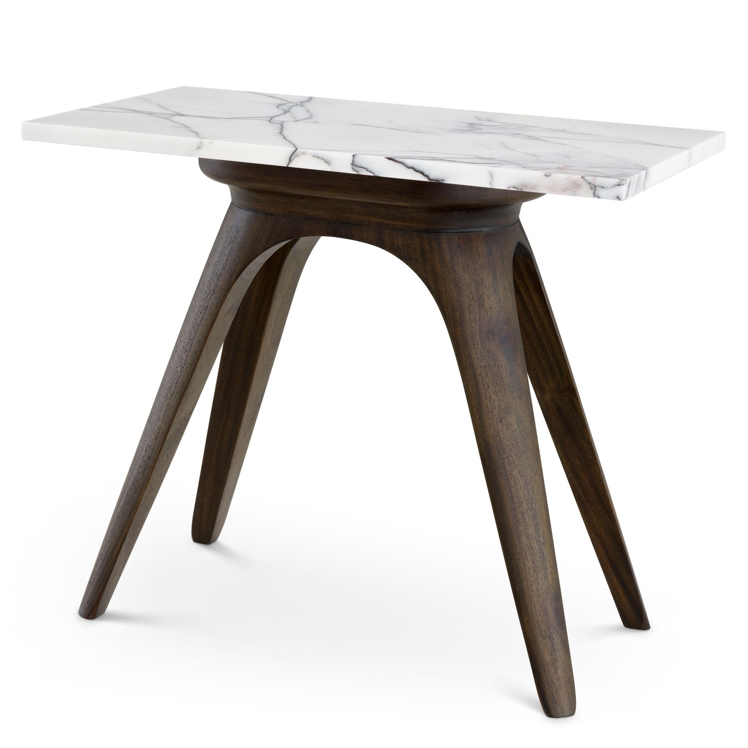 Side Table Borre rectangular bianco lilac marble