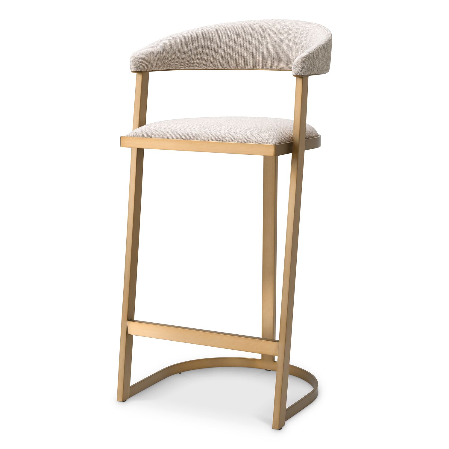 Bar Stool Dexter brushed brass finish loki natural