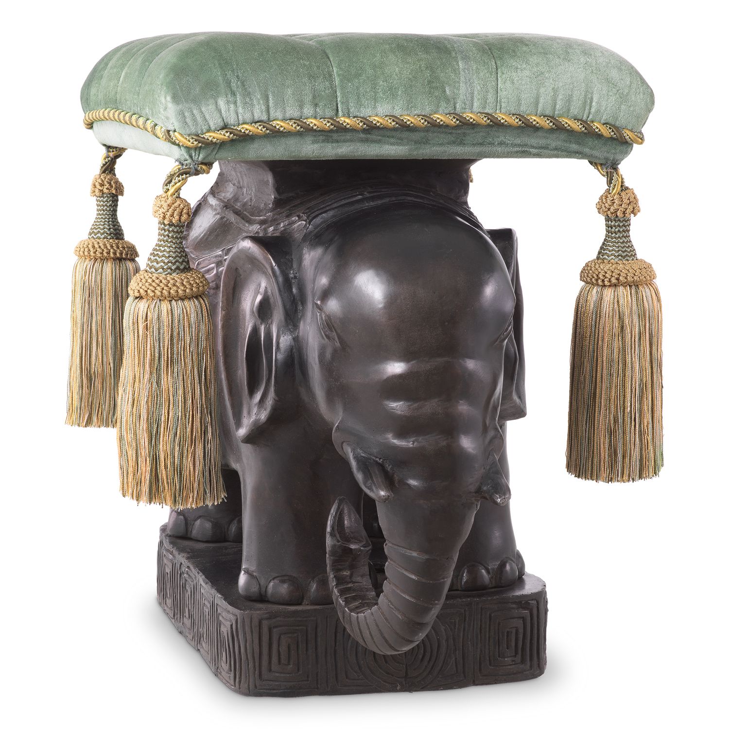 Stool Elephant bronze