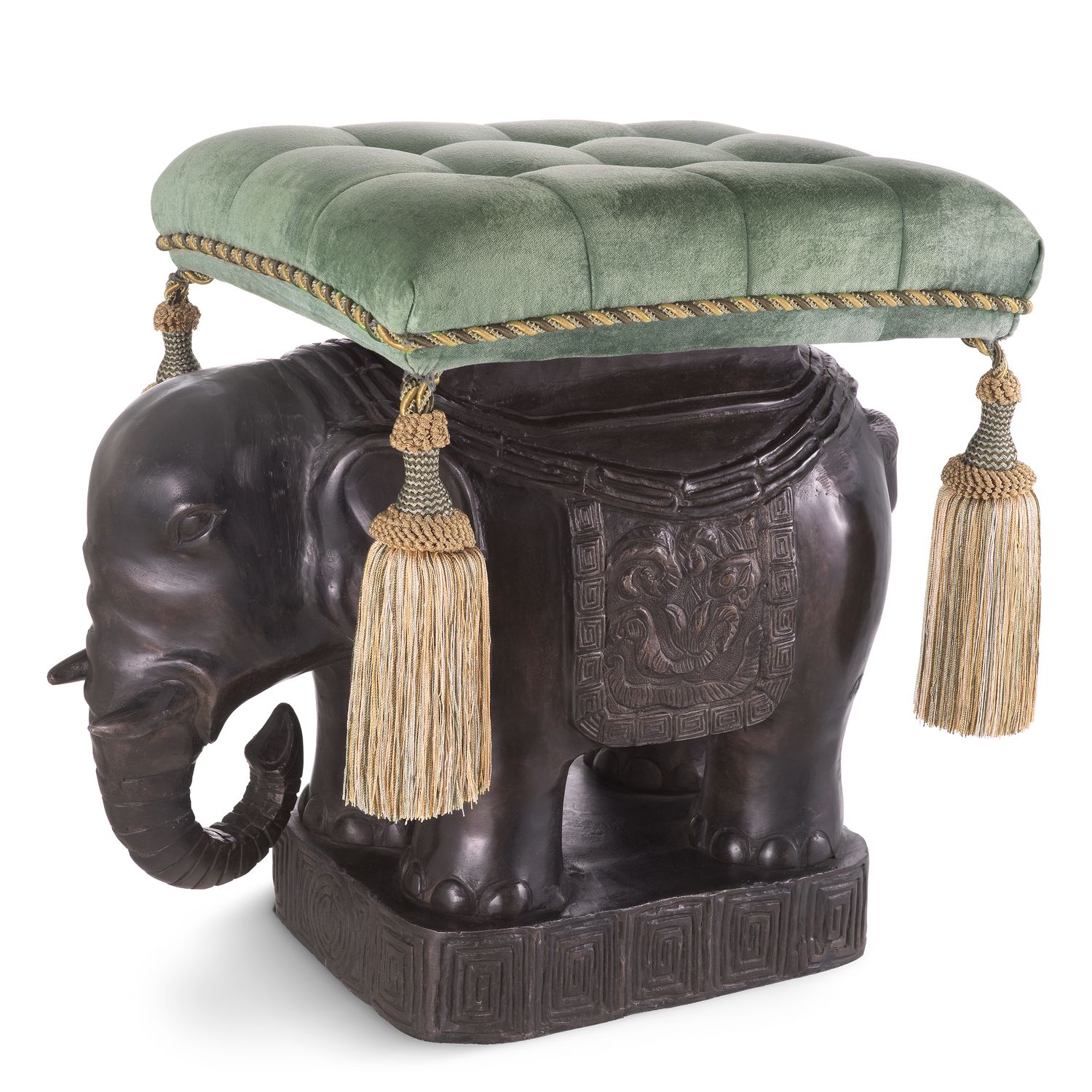 Stool Elephant bronze