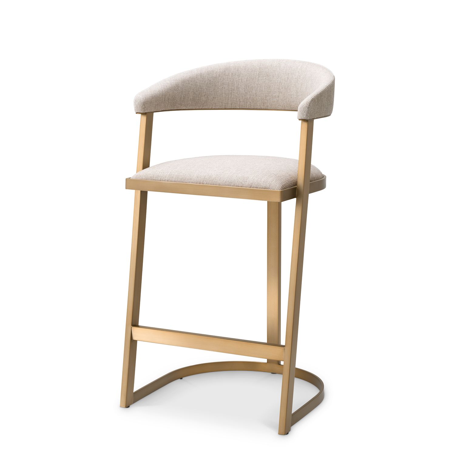 Counter Stool Dexter brushed brass finish loki natural
