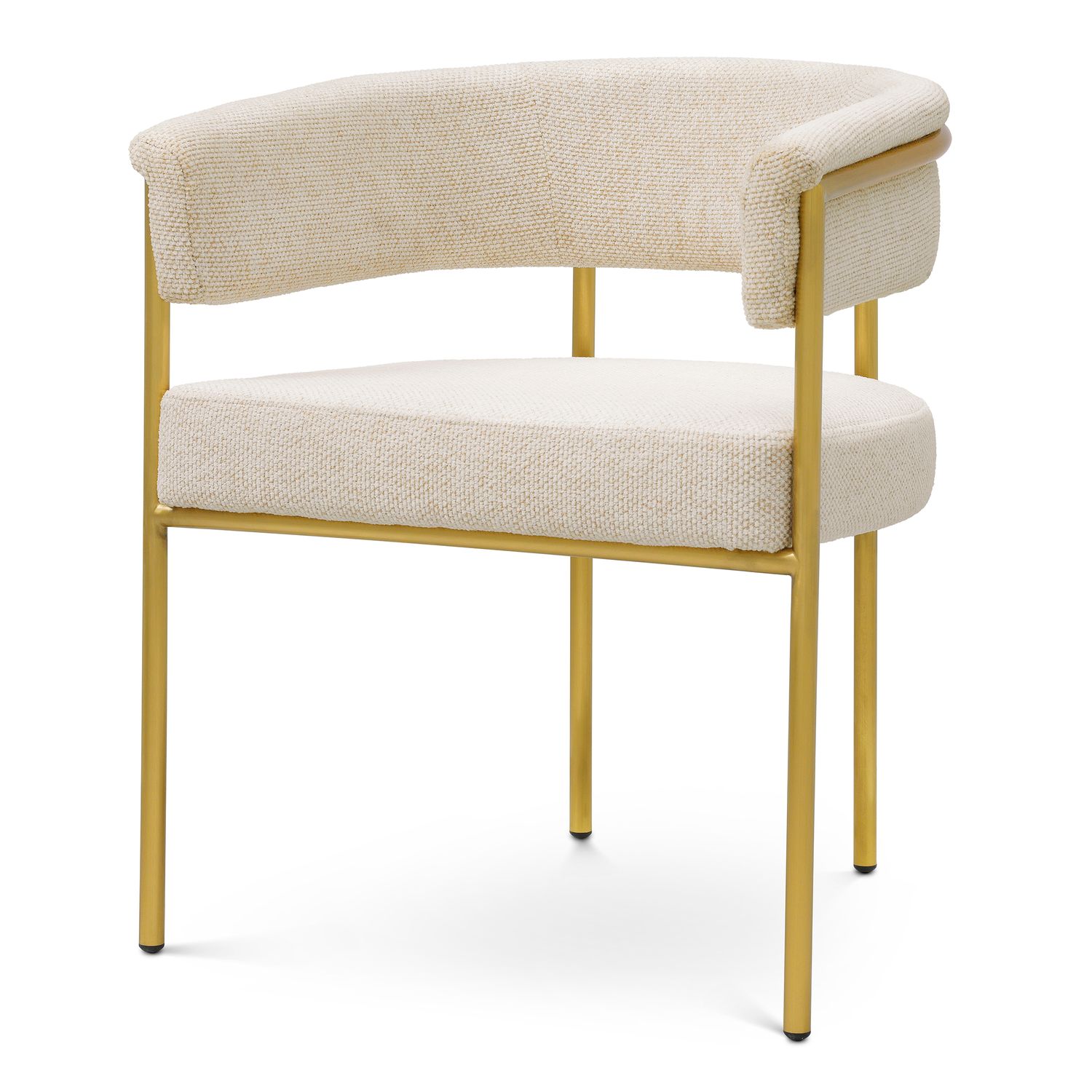 Dining Chair Gainsley axton off-white brushed brass finish
