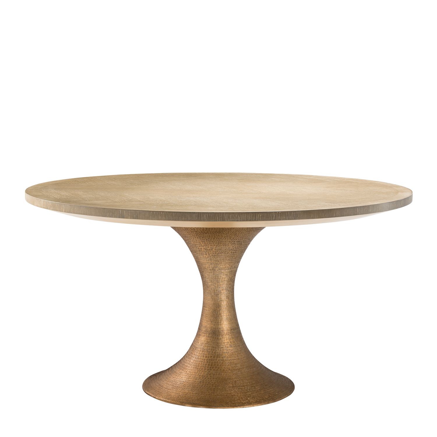 Dining Table Melchior round washed oak veneer