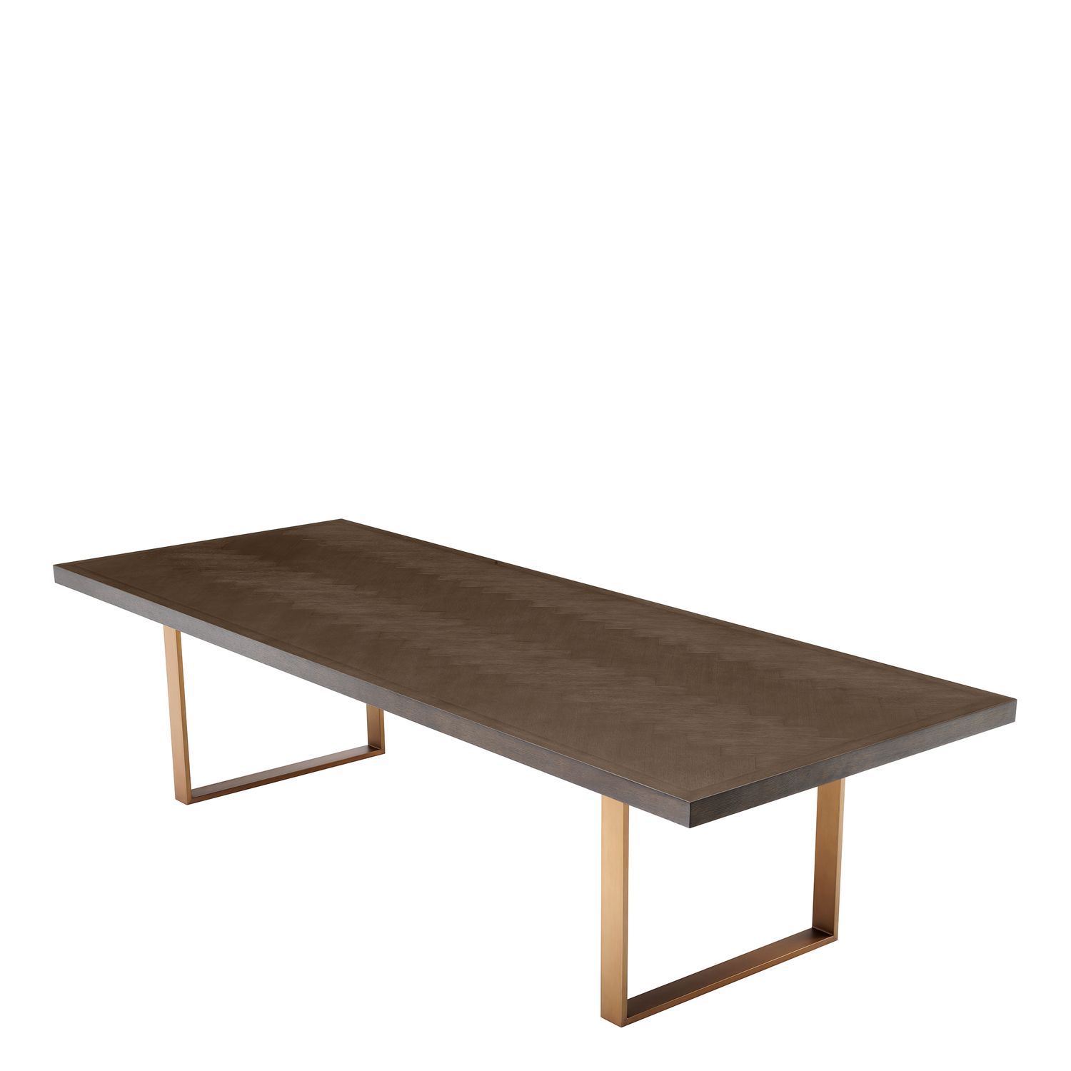 Dining Table Melchior brown oak veneer 300 cm