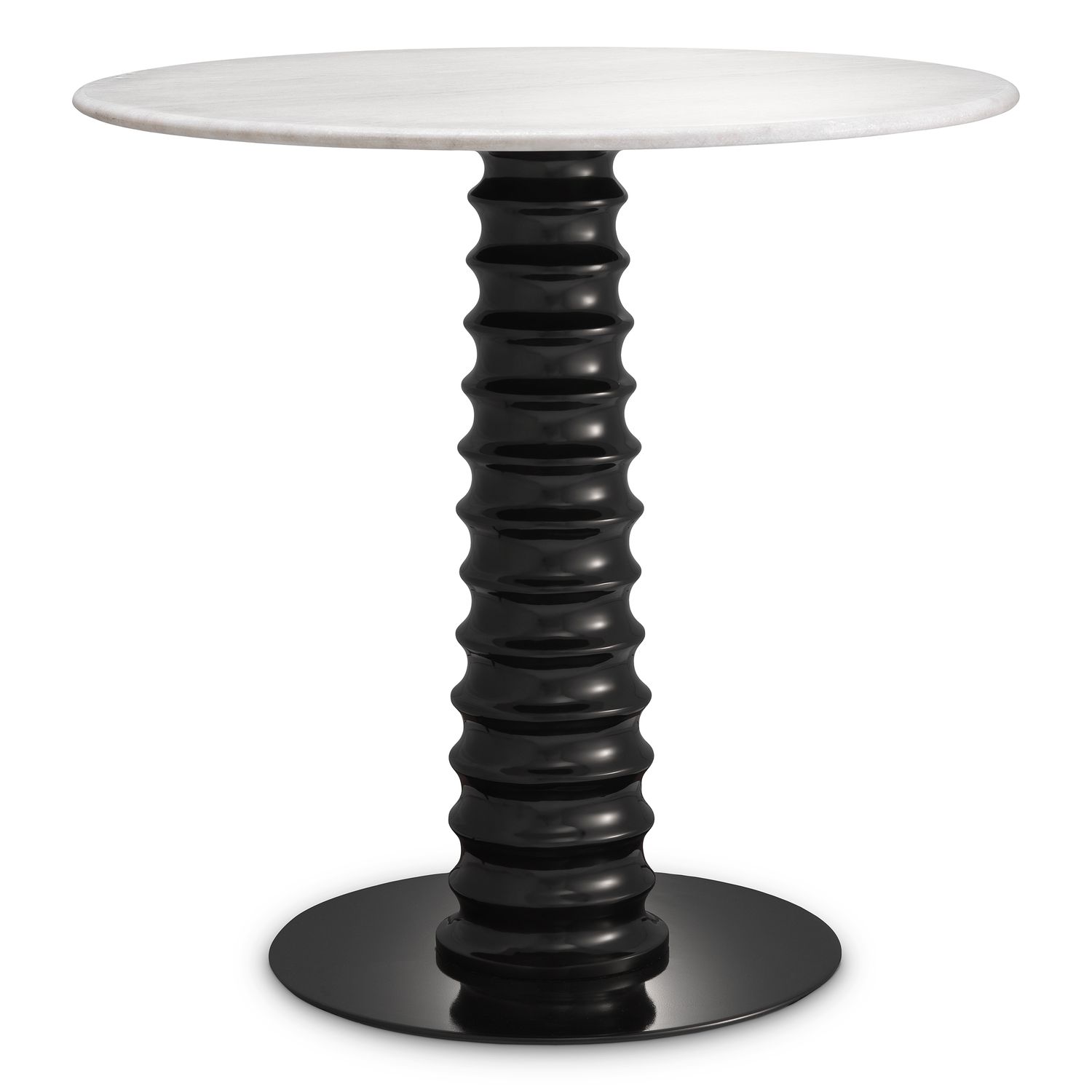 Dining Table Verano black finish white marble top
