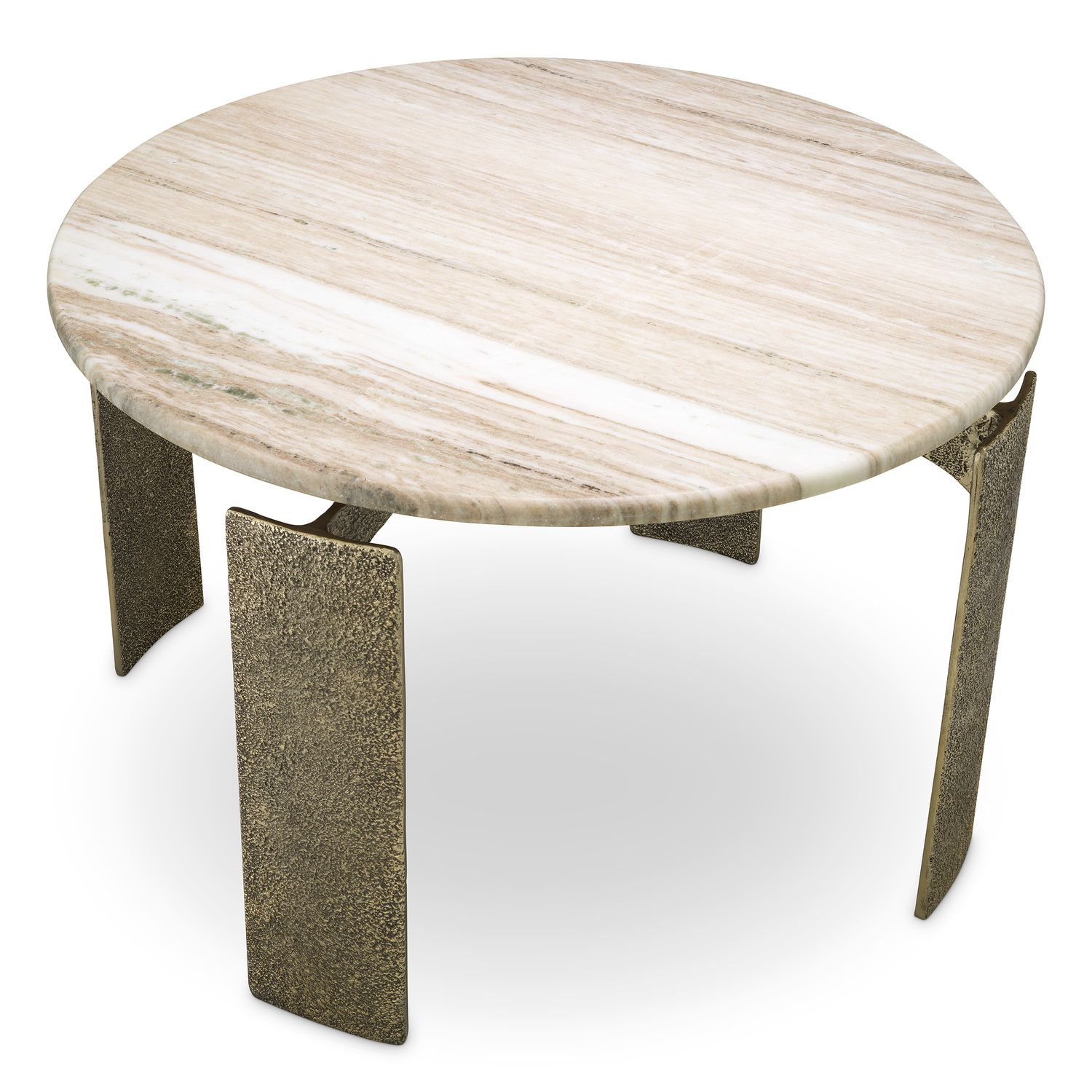 Dining Table Bodega Round antique brass finish