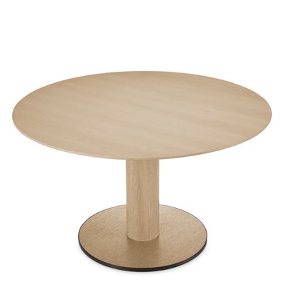 Dining Table Astro natural oak veneer bronze finish