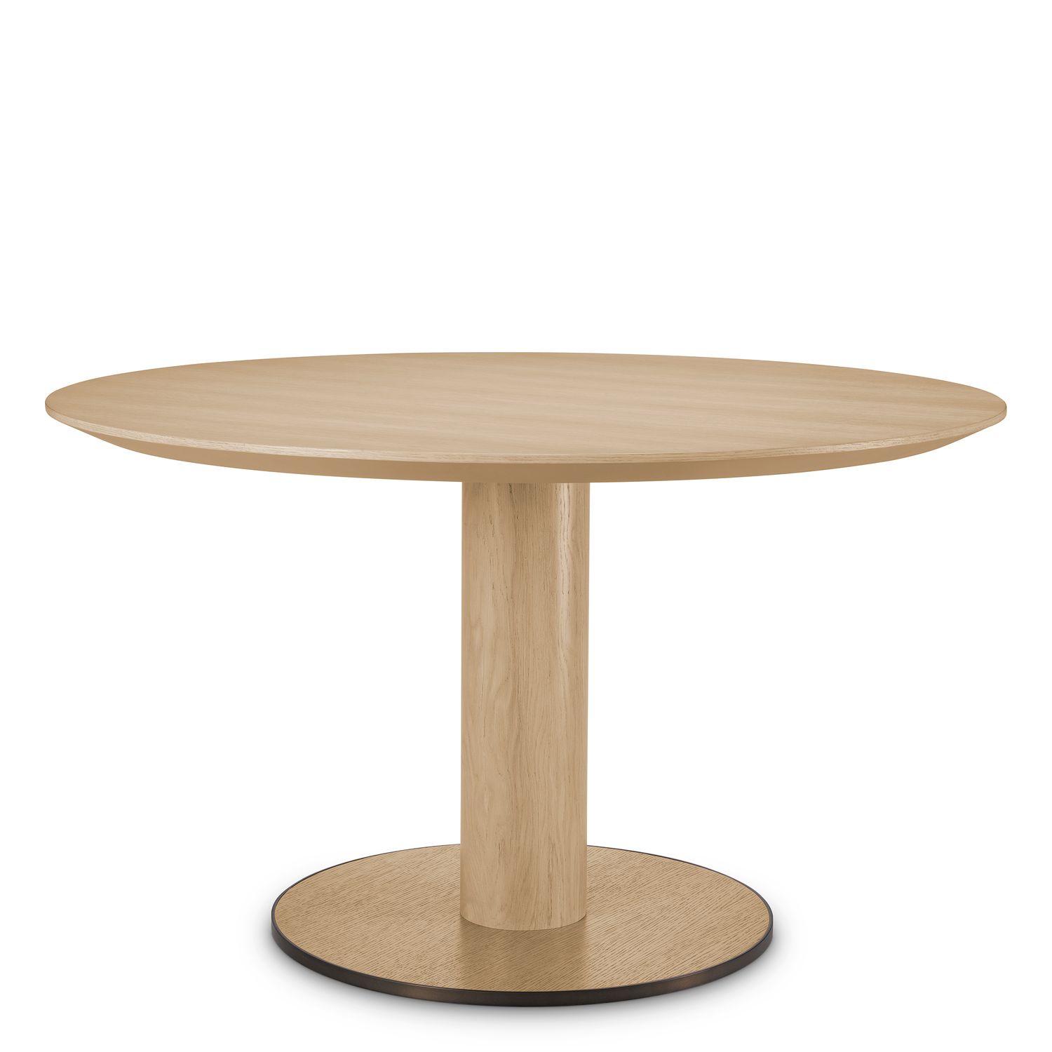 Dining Table Astro natural oak veneer bronze finish