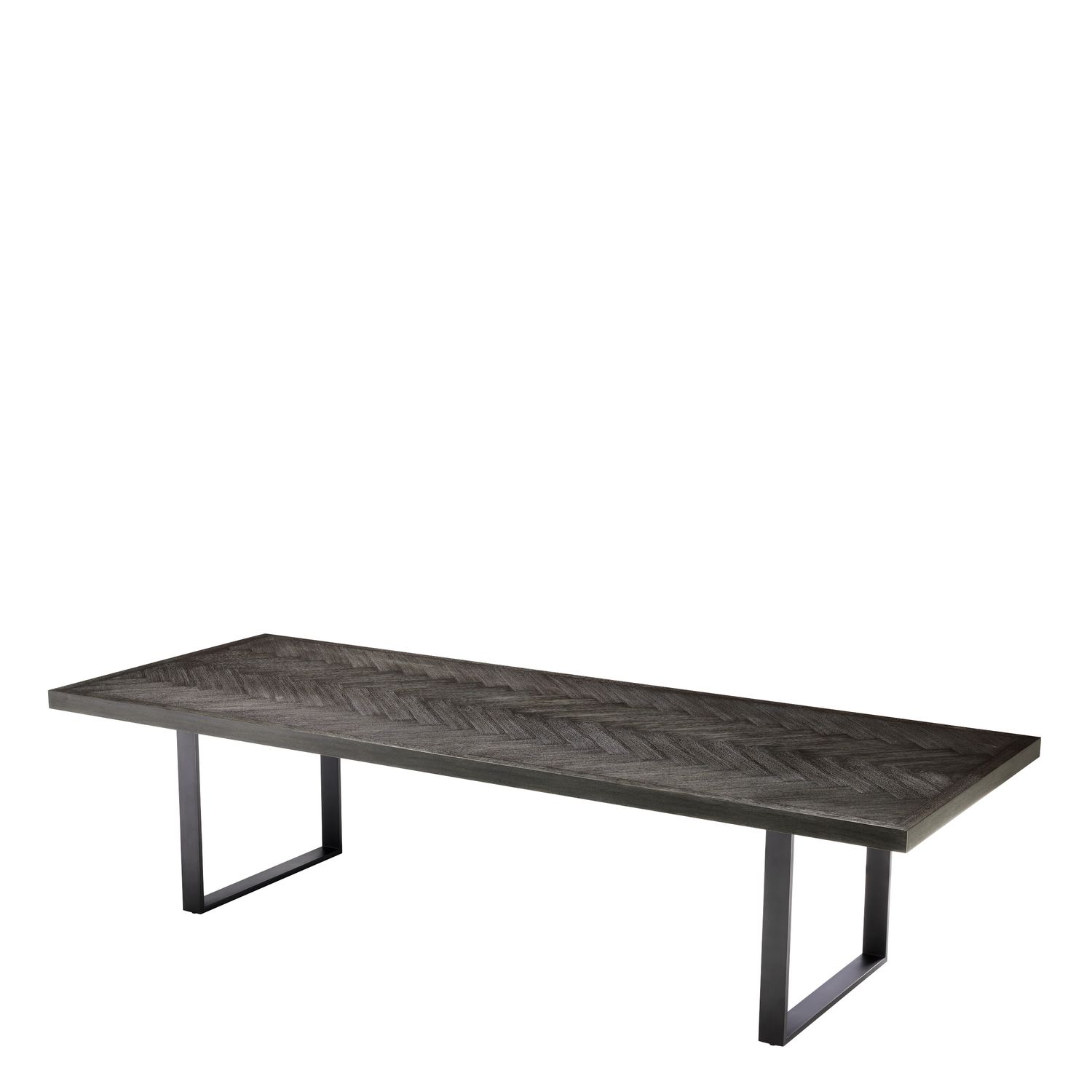 Dining Table Melchior charcoal oak veneer 300 cm