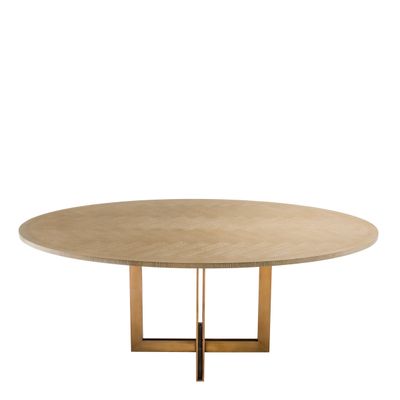 Dining Table Melchior oval washed oak veneer
