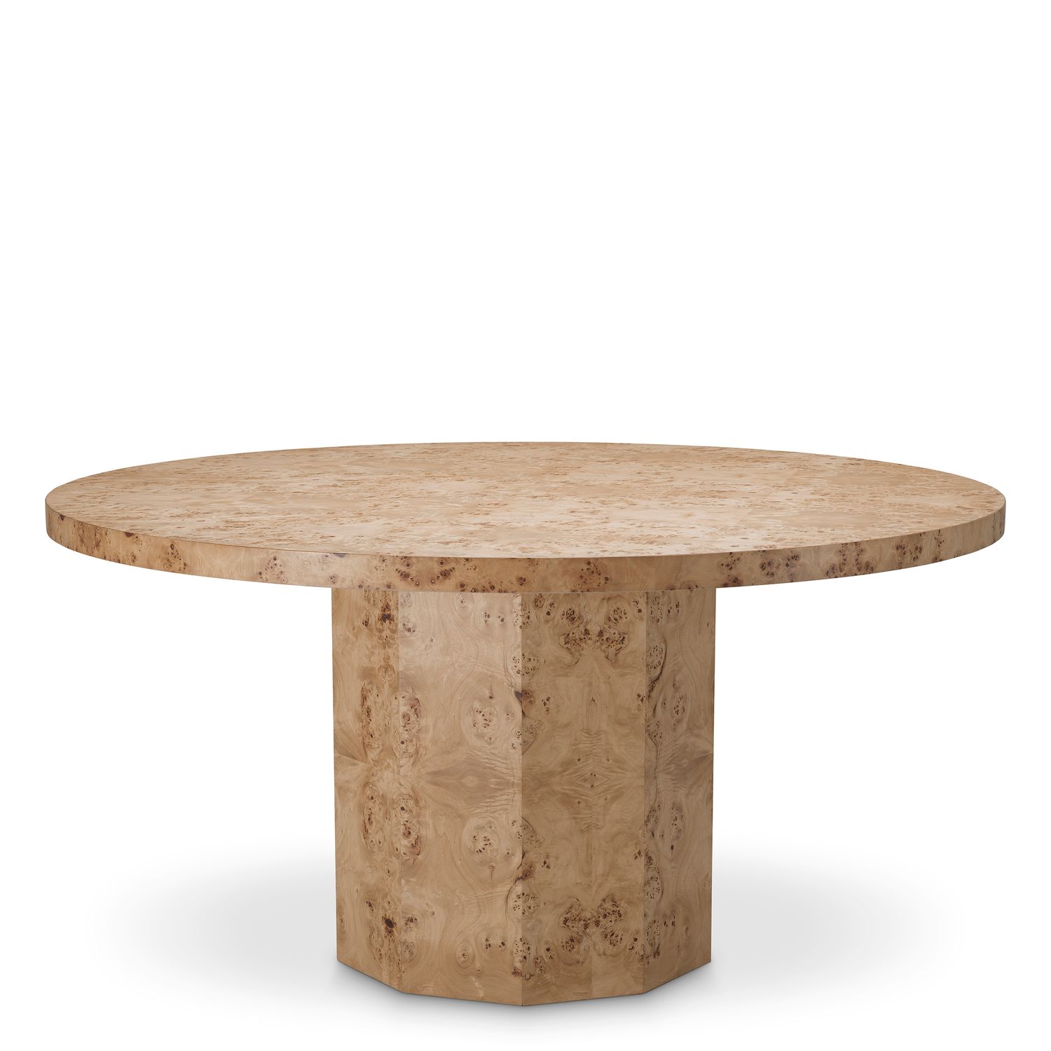 Dining Table Kingsgrove light brown mappa burl wood veneer