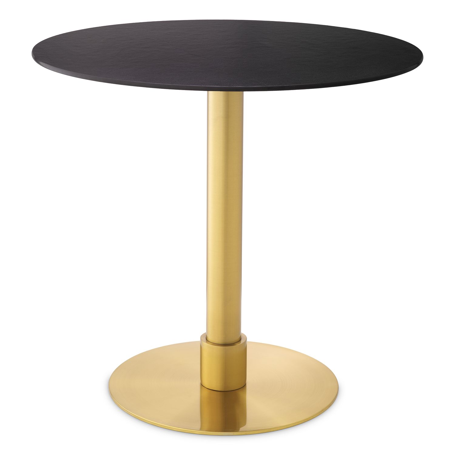 Dining Table Terzo Round brushed brass finish