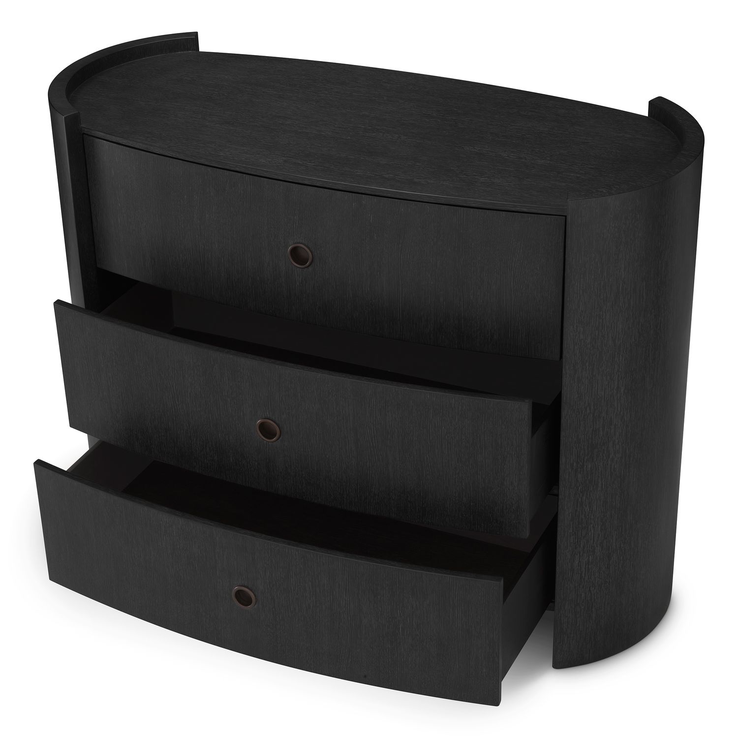 Drawer Dresser Splendora charcoal grey oak veneer bronze finish