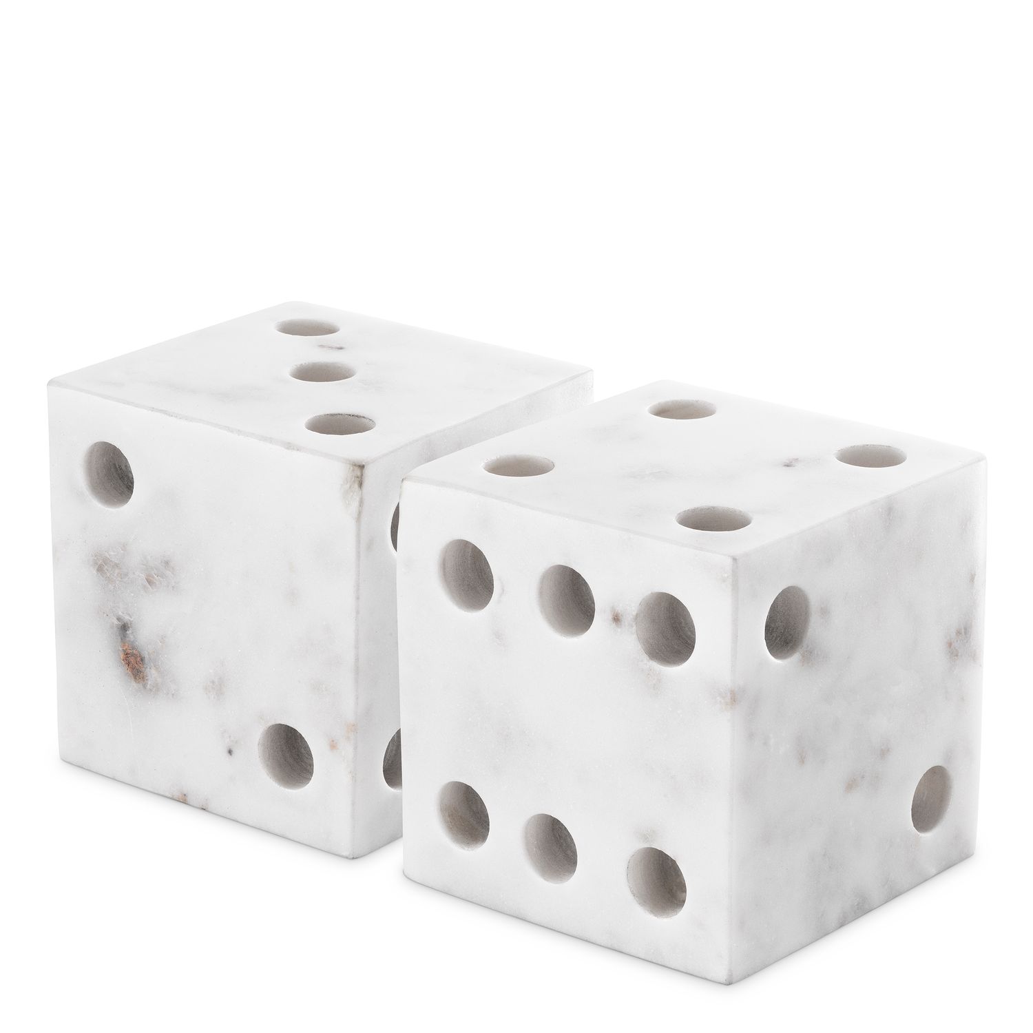 Desk Accessory Visa white marble set of 2