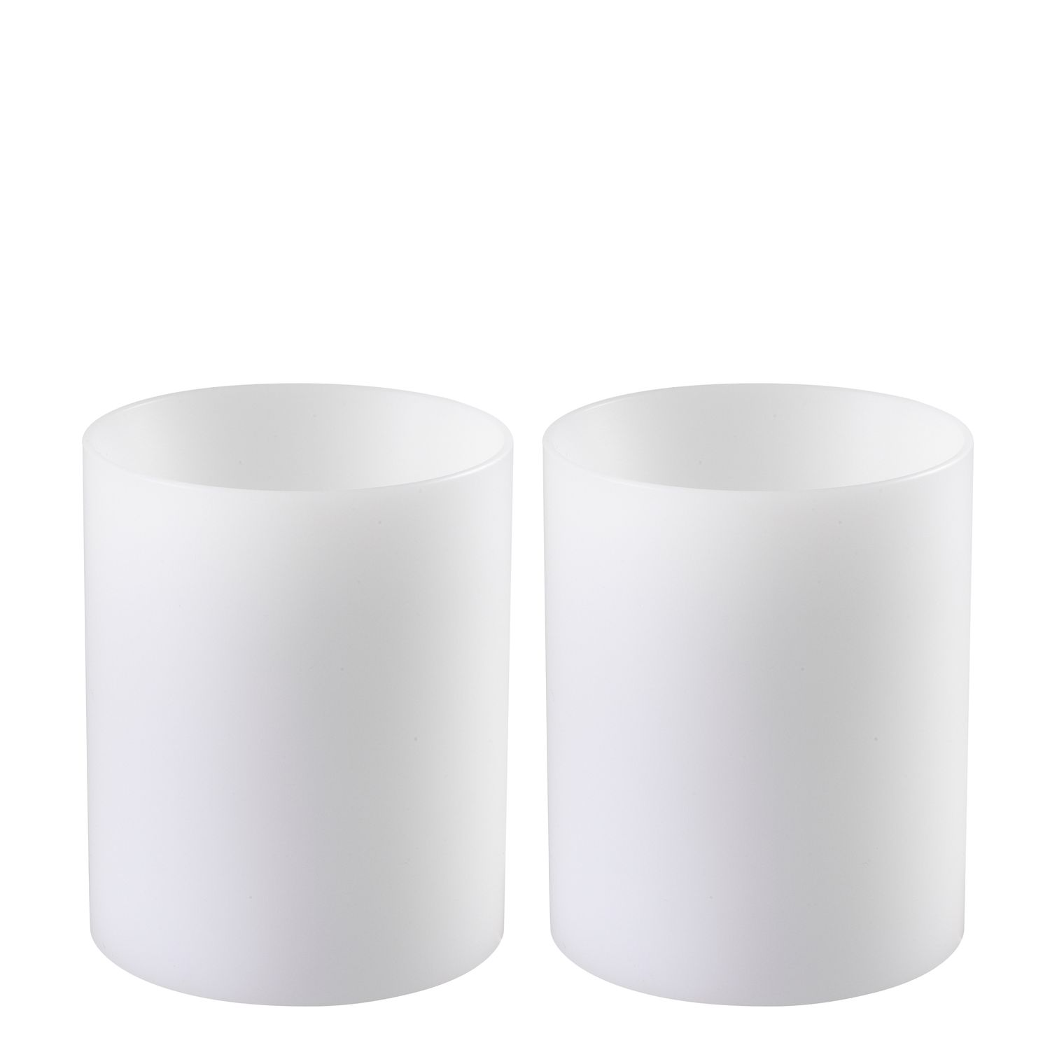 Artificial Candle deep ø 10 x H. 12 cm white S/2
