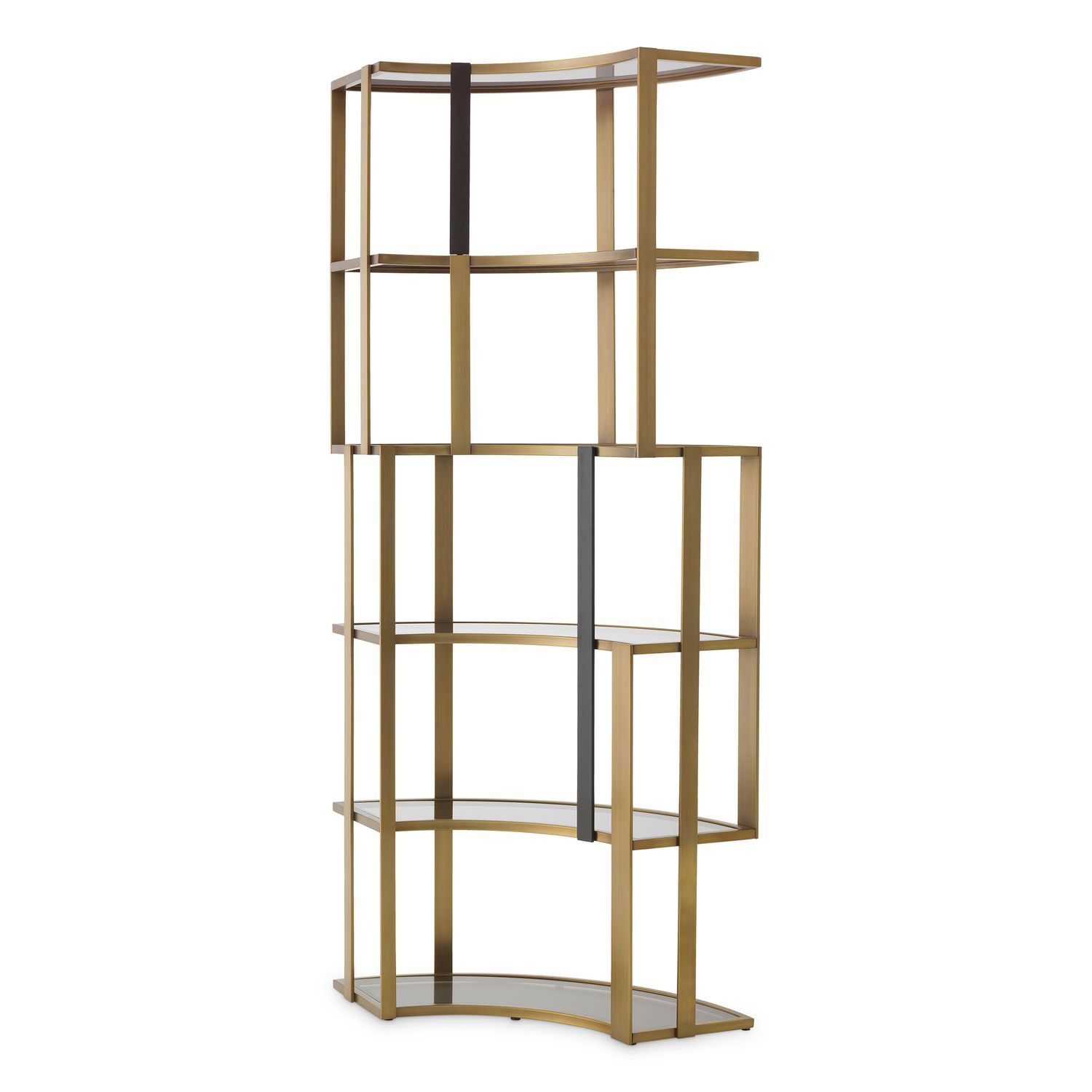 Cabinet Clio Corner brushed brass finish