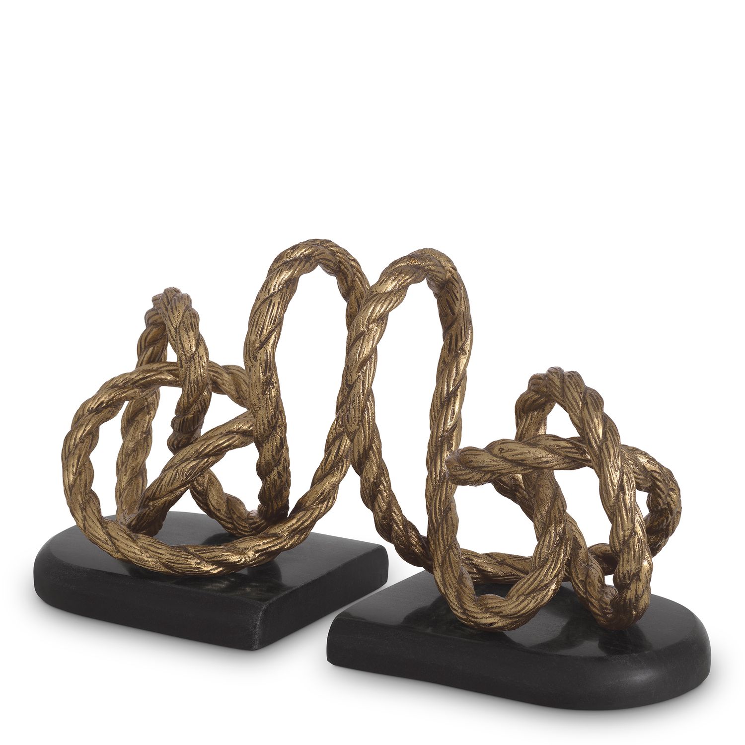 Bookend Corwyn antique brass finish set of 2